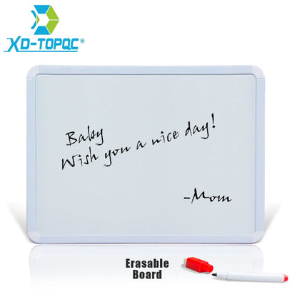 4 Styles Magnetic Whiteboard with PVC Frame – Round Angle Message & Drawing Board for Fridge