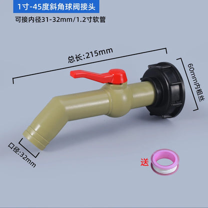 IBC Tank Adapter with Tap – S60X6 Garden Hose Connector for Irrigation