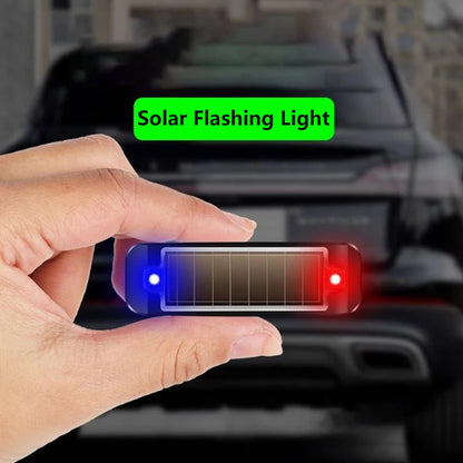 Mini LED Solar Power Car Warning Light – Wireless Anti-Theft Flashing Dummy Alarm Lamp for Night Security