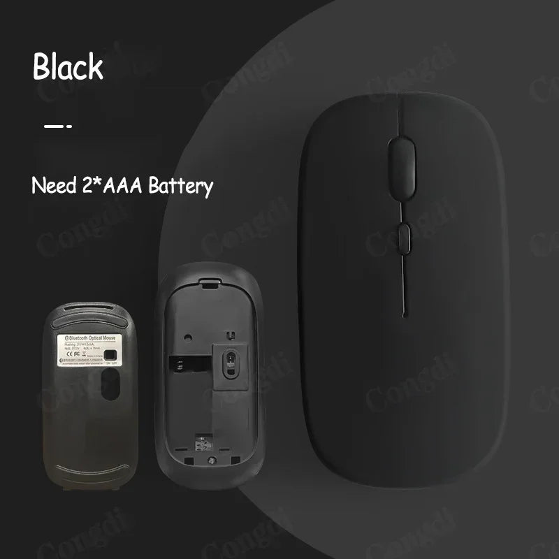 Bluetooth-compatible Mouse Wireless Mouse Silent Computer Mice Portable Working Gaming Mouse for Laptop iPad Air Pro Tablet PC