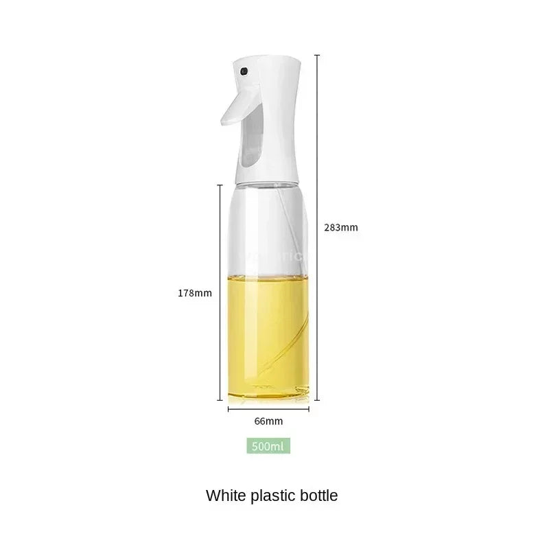Black Transparent Oil Spray Bottle – Kitchen Olive Oil Dispenser for Cooking, Baking & Barbecue