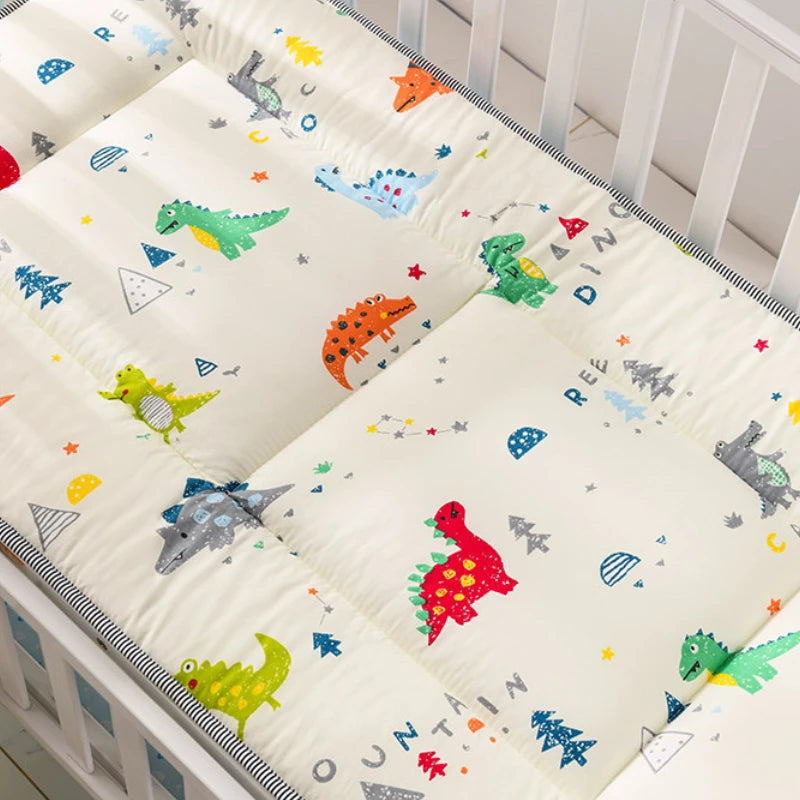 Thick Cotton Crib Mattress Pad – 120x60cm Baby Bed Cushion with Double-Sided Design