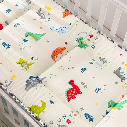 Thick Cotton Crib Mattress Pad – 120x60cm Baby Bed Cushion with Double-Sided Design