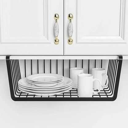 Large Capacity Hanging Net Basket – Iron Wall-Mounted Storage Rack for Kitchen & Wardrobe
