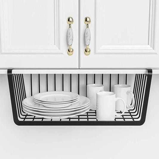 Large Capacity Hanging Net Basket – Iron Wall-Mounted Storage Rack for Kitchen & Wardrobe