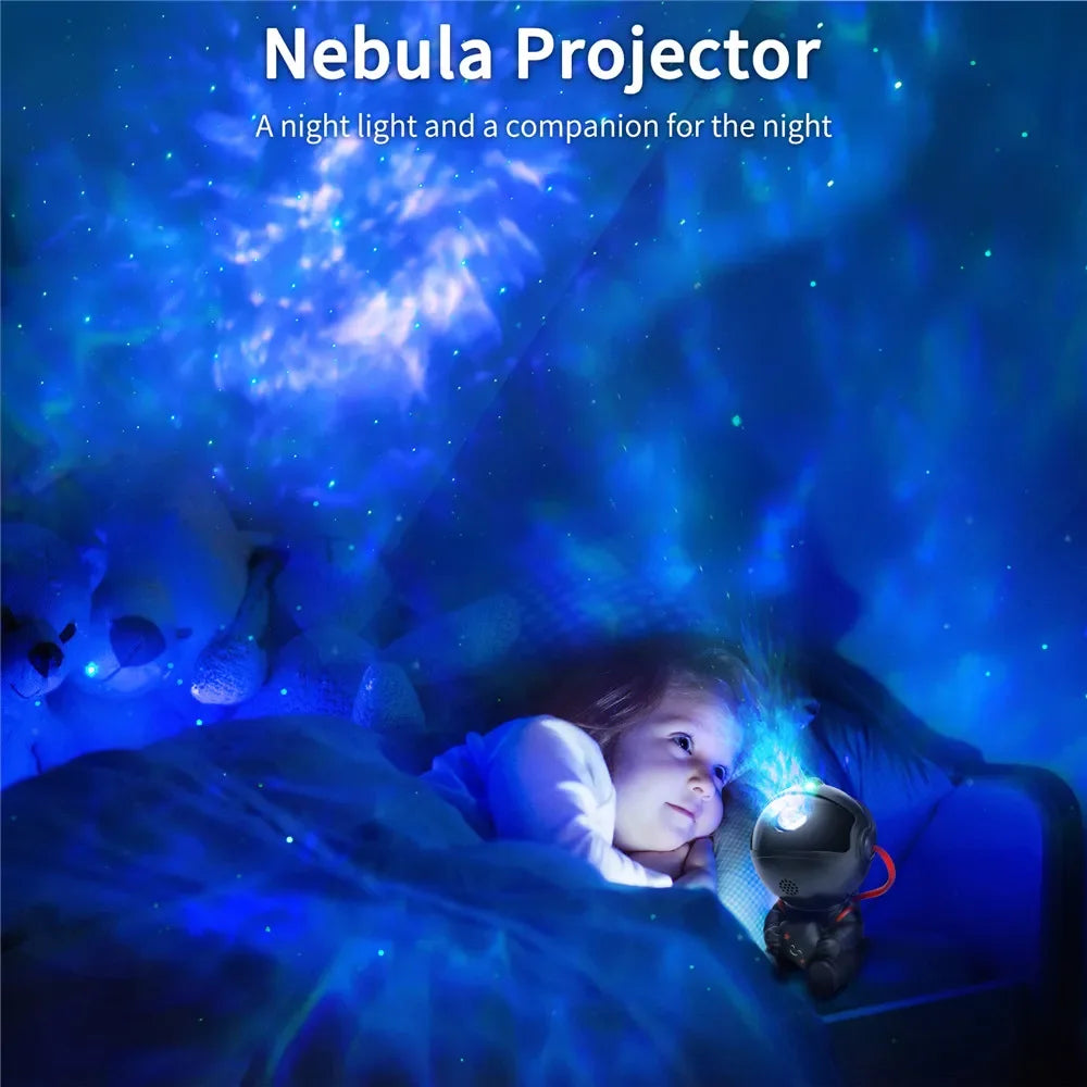 Galaxy Star Projector Night Light Astronaut Space Ceiling LED Lamp for Bedroom Home Decor Kids Gift - Starry Nebula Projector