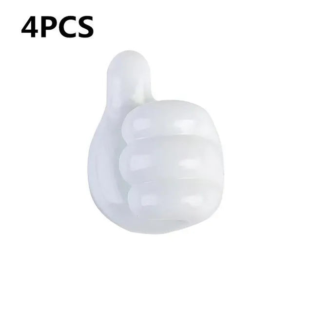 Silicone Thumb Wall Hook Cable Organizer Clips – Self-Adhesive Wire Holder for Kitchen, Bathroom & Home Desk Storage