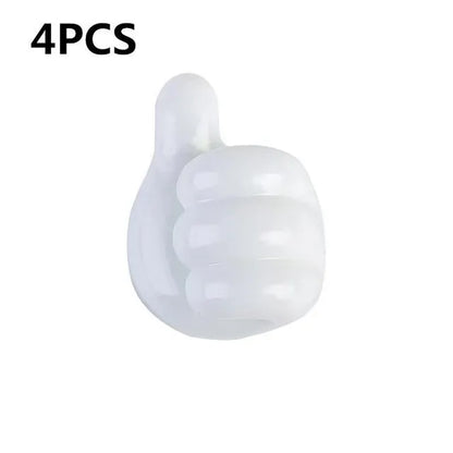 Silicone Thumb Wall Hook Cable Organizer Clips – Self-Adhesive Wire Holder for Kitchen, Bathroom & Home Desk Storage