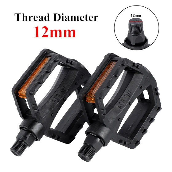 WEST BIKING Kids Bicycle Pedals Ultralight Anti-Slip ABS Safety Warning Reflective Children Cycling 9/16 1/2 Kids Bike Pedals