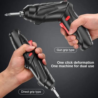 47 PCS Rechargeable Cordless Screwdriver Kit – Portable Electric Screwdriver 1800 mAh Battery for Home Maintenance