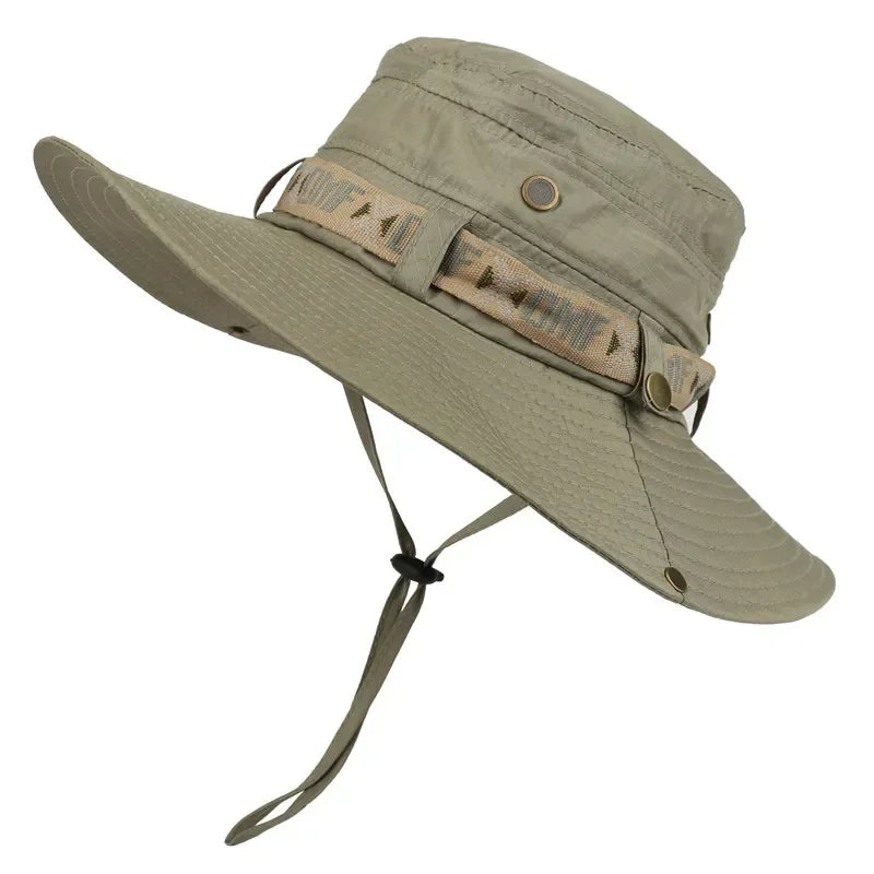 Men's Summer Bucket Hat – UV Protection Wide Brim Outdoor Safari Fishing Hiking Cap