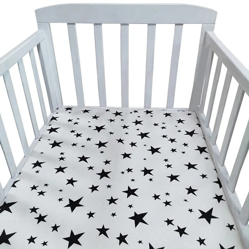 Fitted Bassinet Mattress Cover – Soft Crib Sheet for Newborns (90×50×5cm or 140×70×5cm)