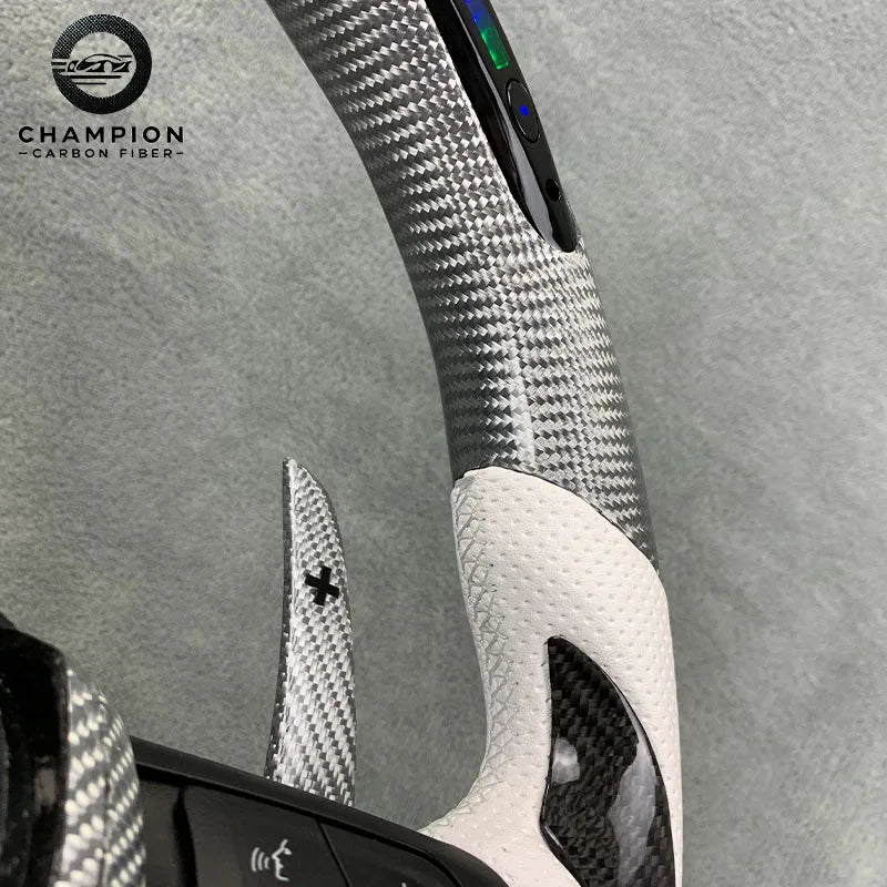 For BMW X4 X5 X2 X3 F80 F18 F20 F30 F31 F22 F23 F10 F11 Sport Carbon Fiber Steering Wheel LED Display Automotive Interior