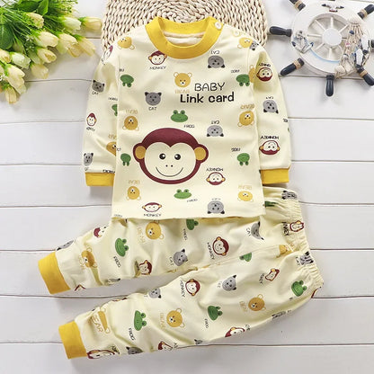 Kids Cotton Pajama Set – Autumn/Winter Sleepwear for Boys and Girls (9 Months to 8 Years)