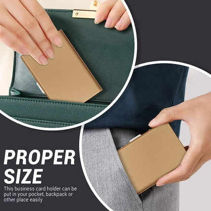 Anti-Scan RFID Blocking Aluminum Metal Card Holder – Slim Wallet for Business and Travel