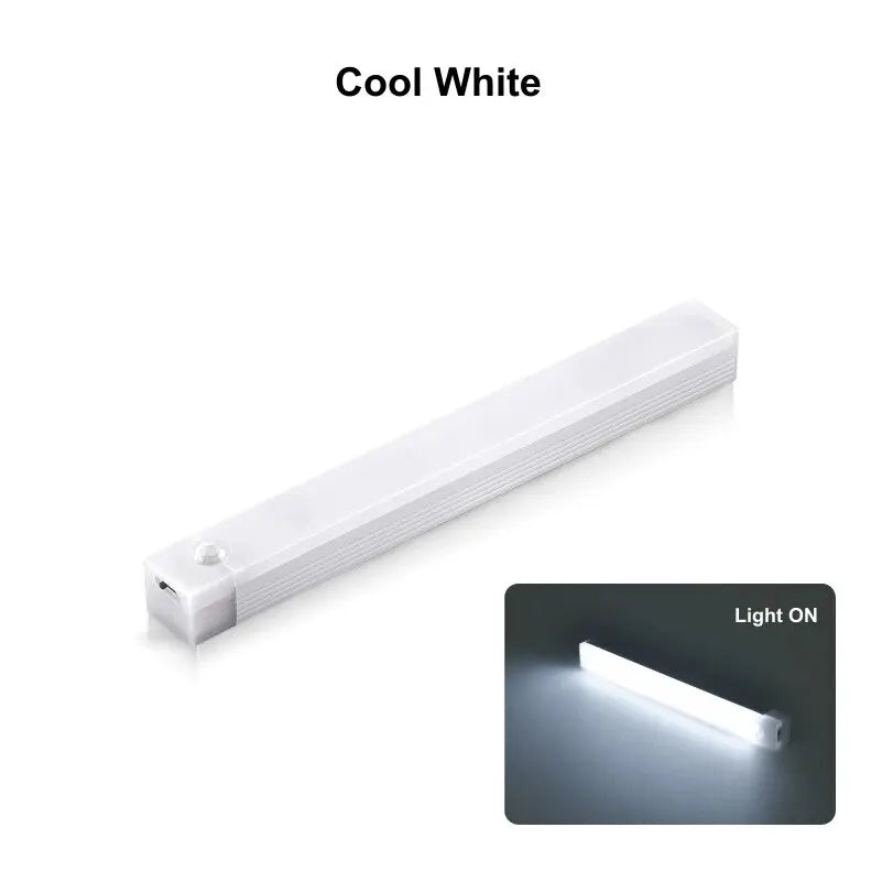 Rechargeable LED Motion Sensor Night Light – Under Cabinet Cordless Lamp for Kitchen, Wardrobe, Bedside & Hallway