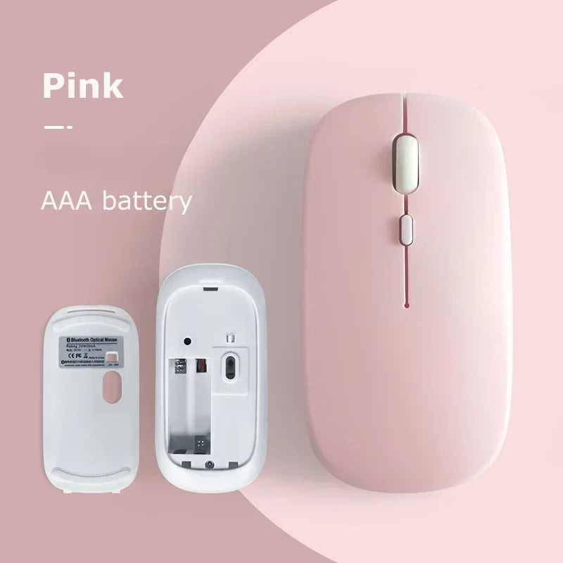 Bluetooth-compatible Mouse Wireless Mouse Silent Computer Mice Portable Working Gaming Mouse for Laptop iPad Air Pro Tablet PC