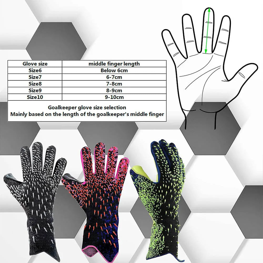 Professional Soccer Goalie Gloves – Latex Thickened Goalkeeper Gloves for Adults & Youth