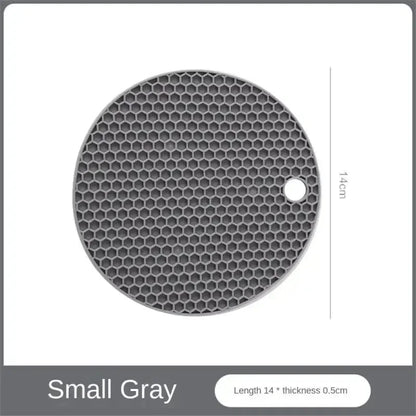 Silicone Heat-Resistant Table Mat – Non-Slip Honeycomb Coaster & Pot Holder for Kitchen, Coffee, and Dining Use
