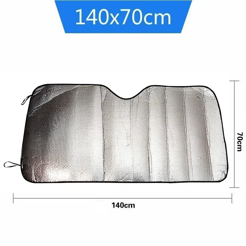 Car Front Window Sunshade – UV Protection Windshield Visor with Heat Reflective Foil