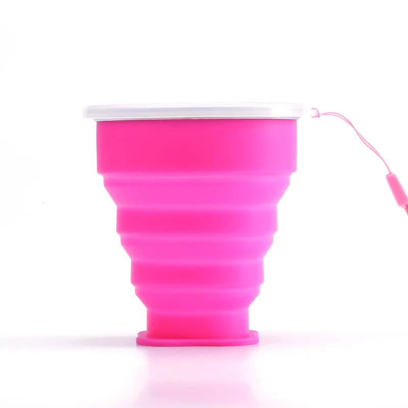 Folding Silicone Travel Cup – 200ml BPA-Free Collapsible Water Cup for Outdoor Coffee, Camping, and Kitchen Use
