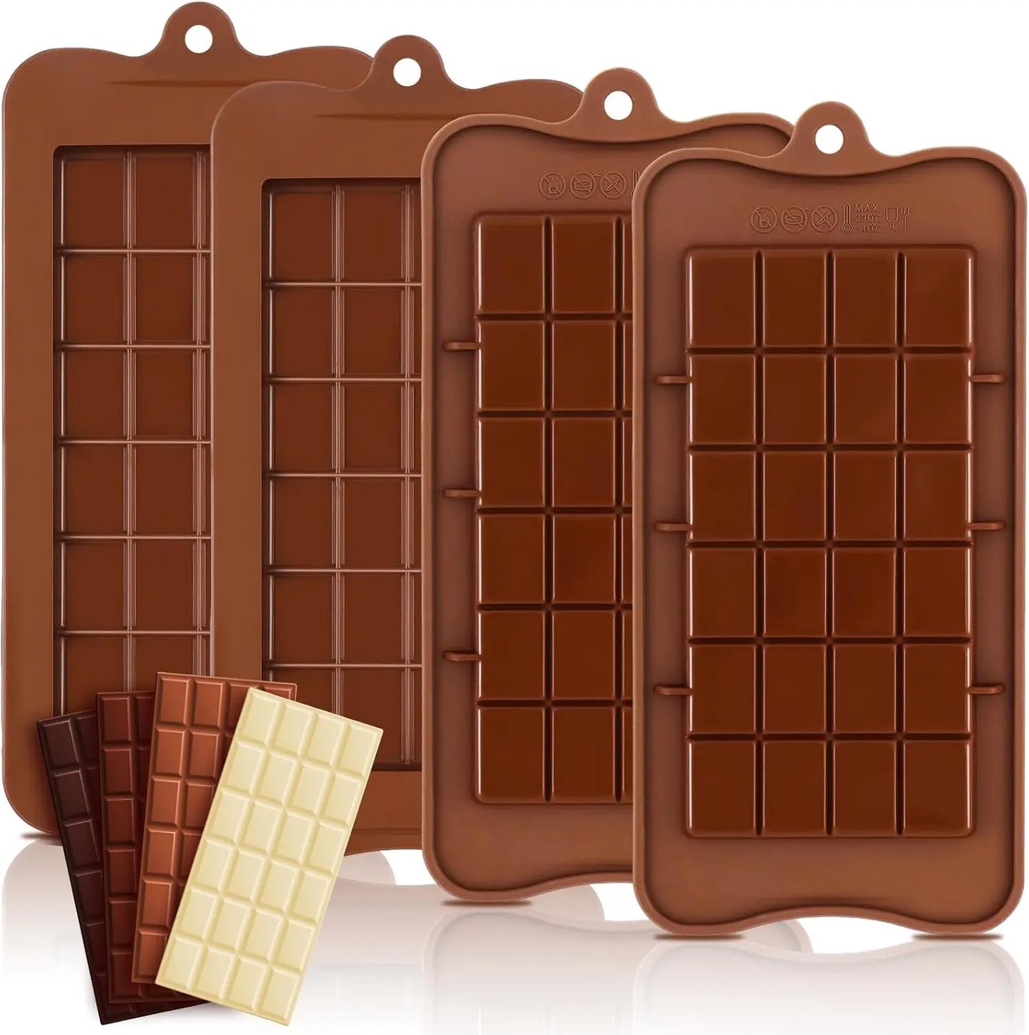 Chocolate Silicone Mold Long Square Plaid Silicone Mold Cake Decorative Mold Chocolate Block Insert Waffle Silicone Mold