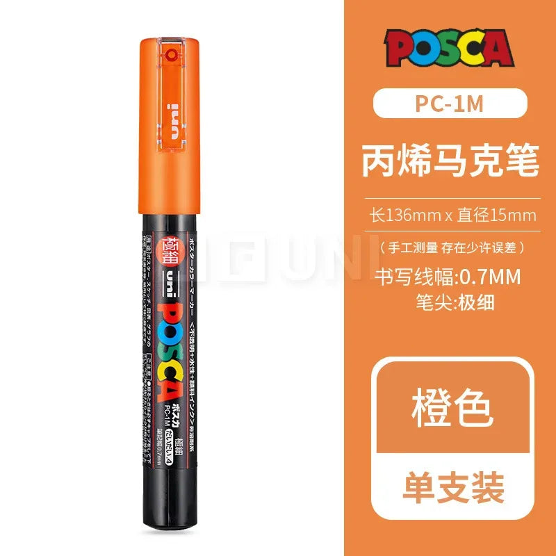 Uni Posca Full Marker Set – Multi-Colours Acrylic Permanent Graffiti Painting Pens