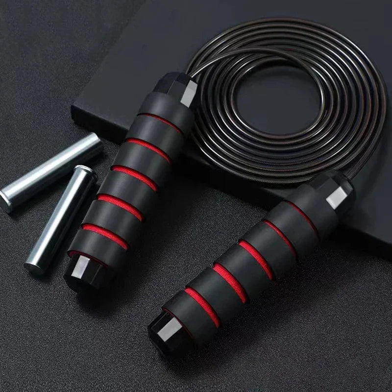 Jump Rope, Tangle-Free Rapid Speed Jumping Rope Cable with Ball Bearings for Women, Men, and Kids, Adjustable Steel Jump Rope