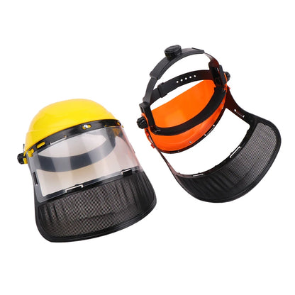Garden Safety Helmet with Full Face Mesh – Protective Hat for Brush Cutting, Logging & Forestry Work