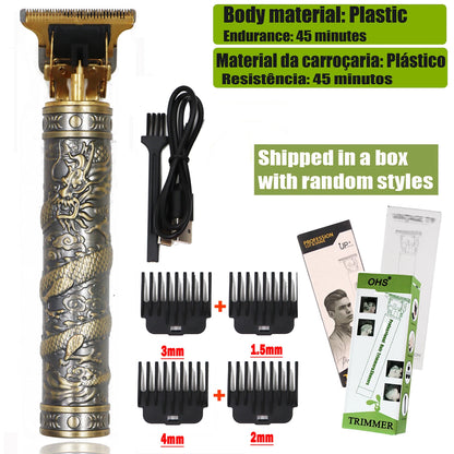 Hot Sale Vintage T9 Electric Cordless Hair Cutting Machine Professional Hair Barber Trimmer For Men Clipper Shaver Beard Lighter