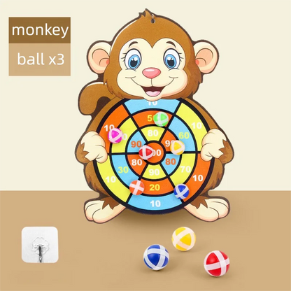 Educational Games Dart Board – Montessori Sticky Ball Toy for Children 3 to 7 Years Indoor Sports & Learning