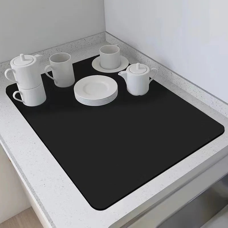 VIKAMA 30x40cm Diatomite Coffee Placemats – Absorbent Individual Table Mats for Kitchen & Dining