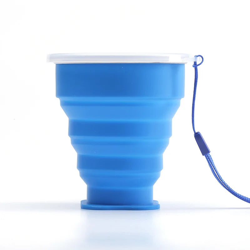 Folding Silicone Travel Cup – 200ml BPA-Free Collapsible Water Cup for Outdoor Coffee, Camping, and Kitchen Use