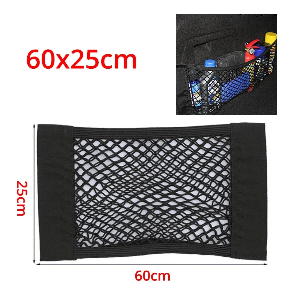 Car Trunk Mesh Organizer – Universal Elastic Net Storage Pocket for Vehicles