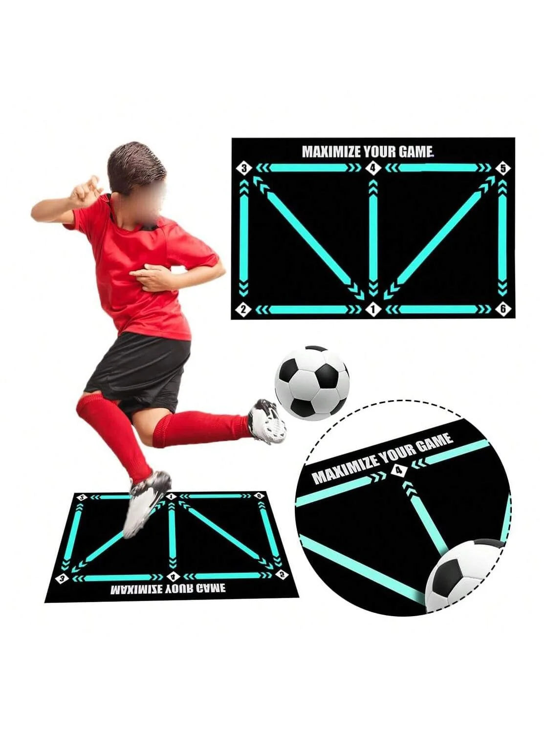 Thick Soccer Training Mat – 60x90cm Durable Non-Slip Foldable Mat for Indoor & Outdoor Use