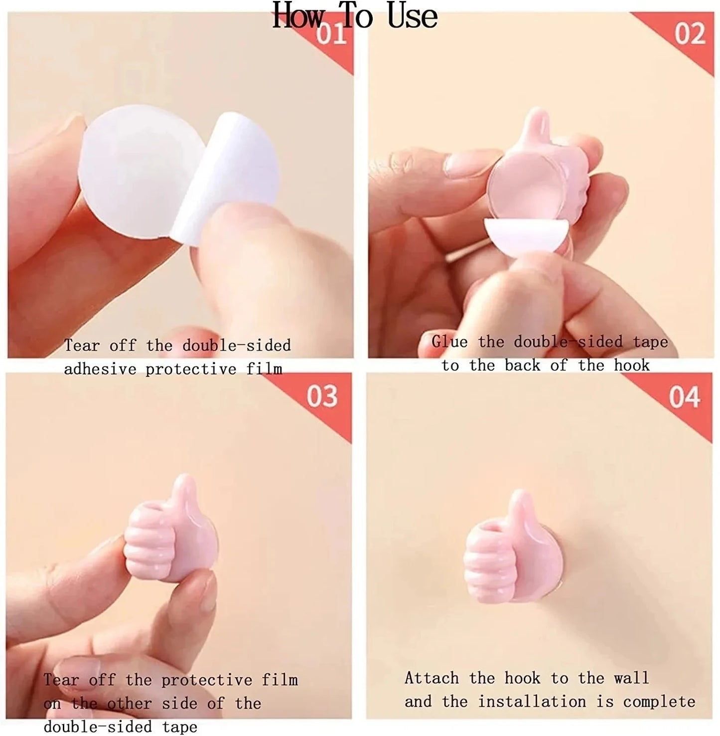 Silicone Thumb Wall Hook Cable Organizer Clips – Self-Adhesive Wire Holder for Kitchen, Bathroom & Home Desk Storage