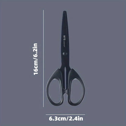 M&G 160mm Stainless Steel Scissors – Durable Household Scissors with Wear-Resistant Black Blade for Office & Everyday Use