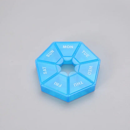 Mini 7-Day Pill Organizer – Small Portable Weekly Pill Box for Travel, Vitamins & Medicine