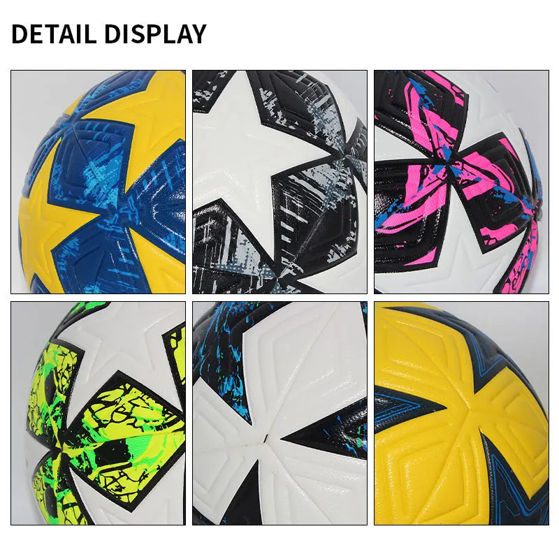 Standard Soccer Ball – Size 4 & 5 Seamless PU Football for Outdoor Sports & Training