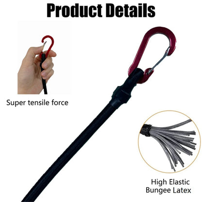 Heavy Duty Bungee Cord with Carabiner – Elastic Tie Strap for Camping, Luggage & Gear Securing
