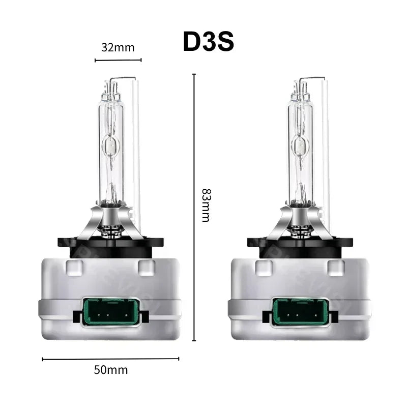 Plug And Play 1 Pair HID Xenon Light Bulbs D3S 6000K Pure White 9V-16V 9000LM 70W For VW Touareg II 2010 2011 2012 2013 2014