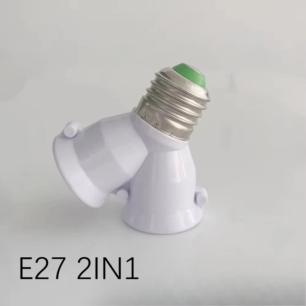 E27 to e27 screw socket lamp holder, 1-to-2 converter, multi head E27, one turn, double head extension lamp holder