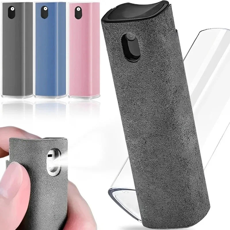 Microfiber Screen Cleaner Spray Bottle Set Mobile Phone Ipad Computer Microfiber Cloth Wipe Iphone Cleaning Glasses Wipes