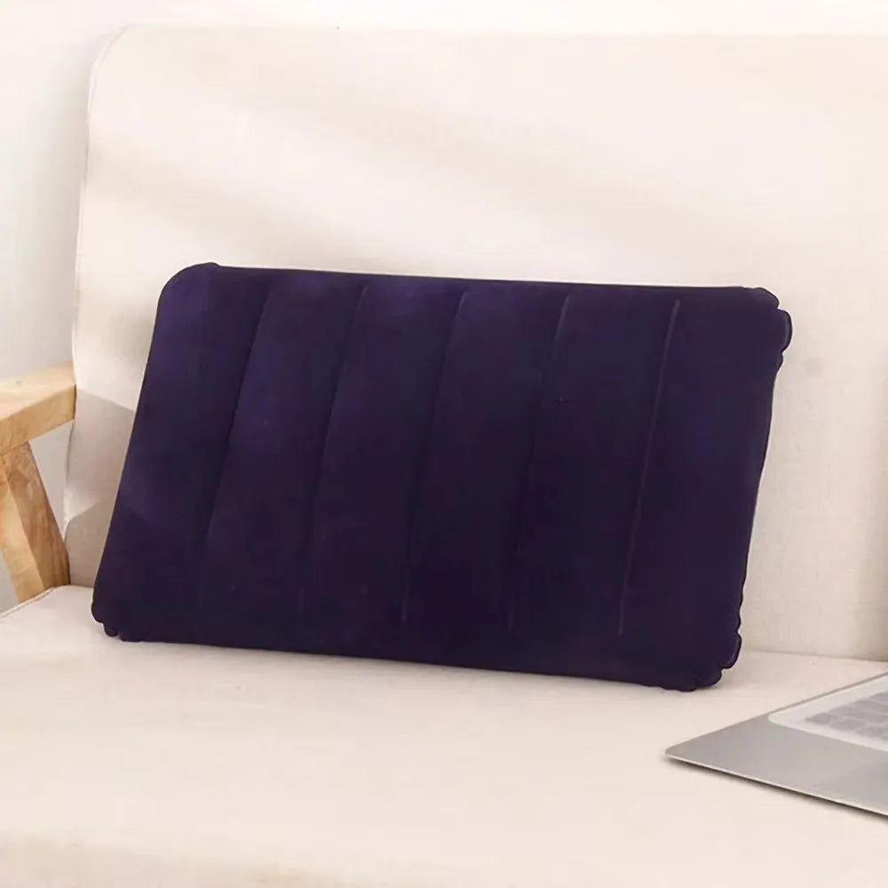 Inflatable Travel Pillow – Portable Square Neck Cushion for Outdoor Camping, Airplanes & Business Travel