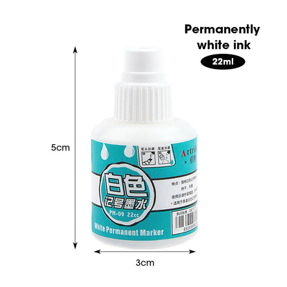 White Marker Oily Fine Tip Pen – Permanent Waterproof Marker for Metal, Glass & More