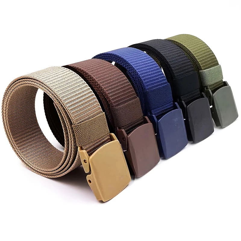 Casual Nylon Tactical Belt – Anti-Static, Durable, Quick-Release Buckle for Men & Women