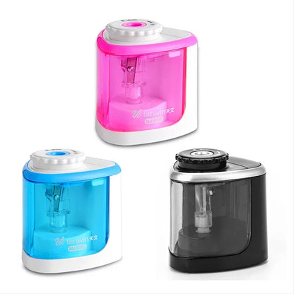Tenwin Electric & Manual 2-in-1 Pencil Sharpener – Portable Safe Auto Blade Sharpener for Students & Artists