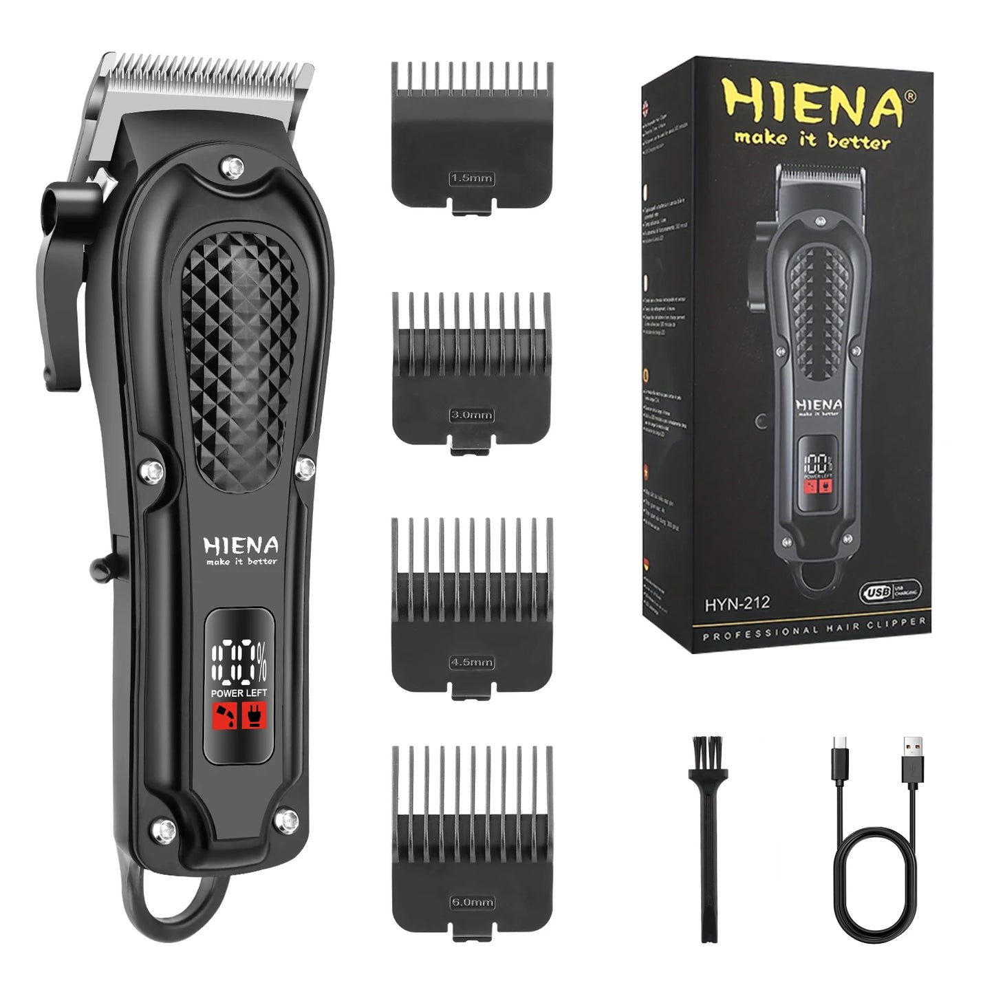 Kemei KM-1071 Hair Clipper – Professional Cordless Barber Trimmer with Stainless Blade & Taper Lever
