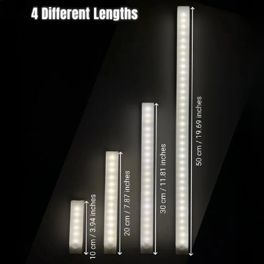 LED Motion Sensor Light Wireless USB  Rechargeable Night Light Portable Induction Lamp for Kitchen Cabinet Wardrobe Staircase