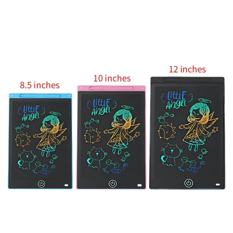 Multi-Size LCD Writing Tablet for Kids 6.5/8.5/10/12 Inch- Reusable Drawing Board, Eye Protection, Lock & Erase Educational Gift